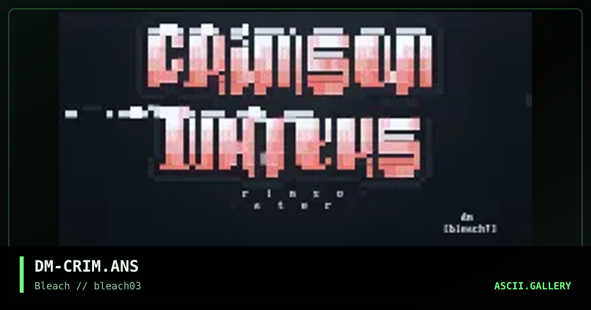 Crimson Waters, by deetchman, 1995