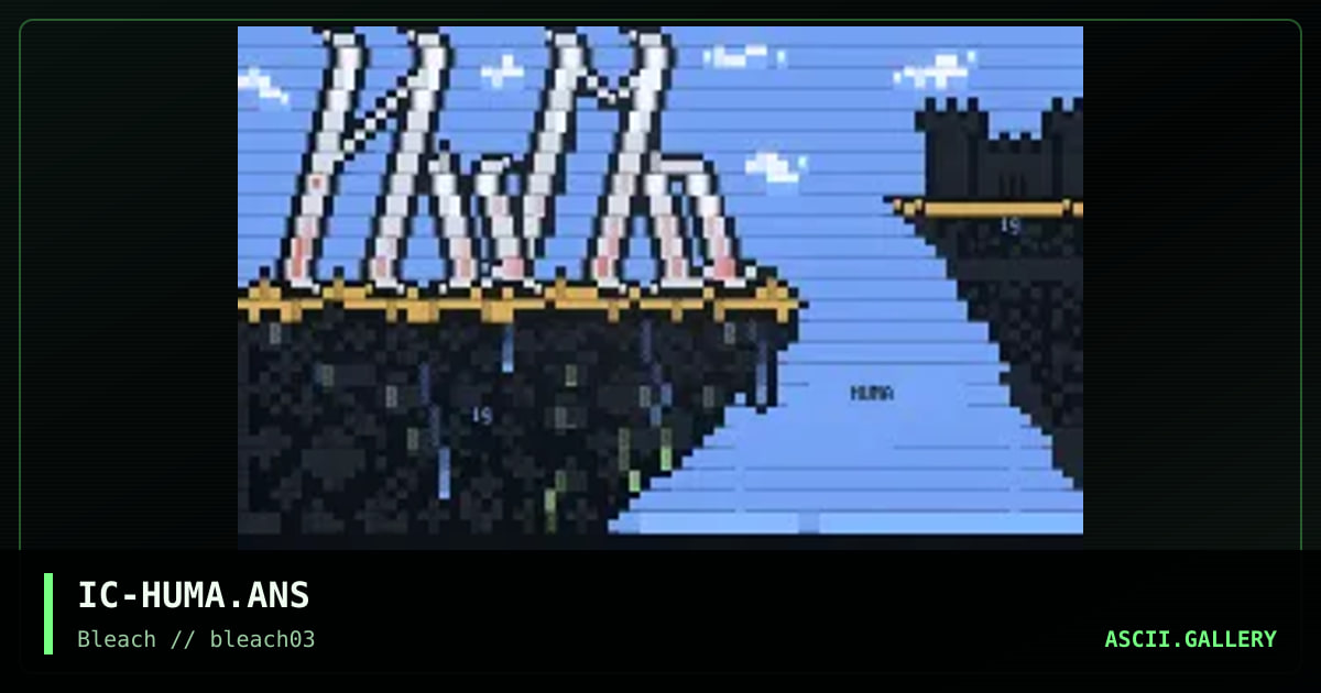 Huma logo/ansi, by inner chaos, 1995