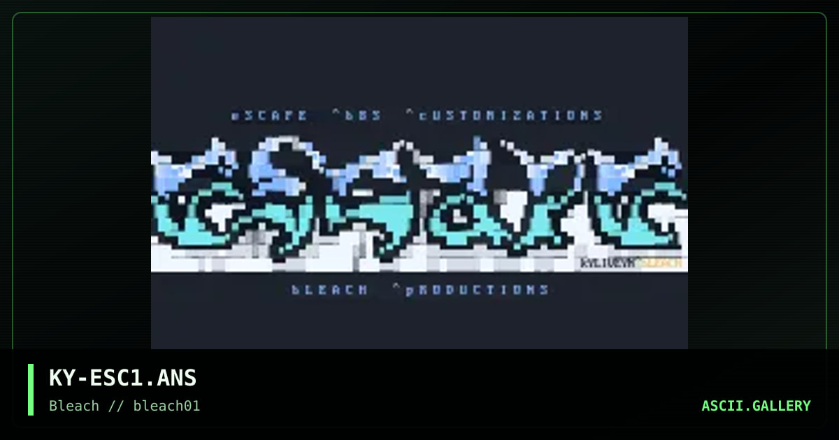 escape bbs customizations, by kyliveyn, 1995