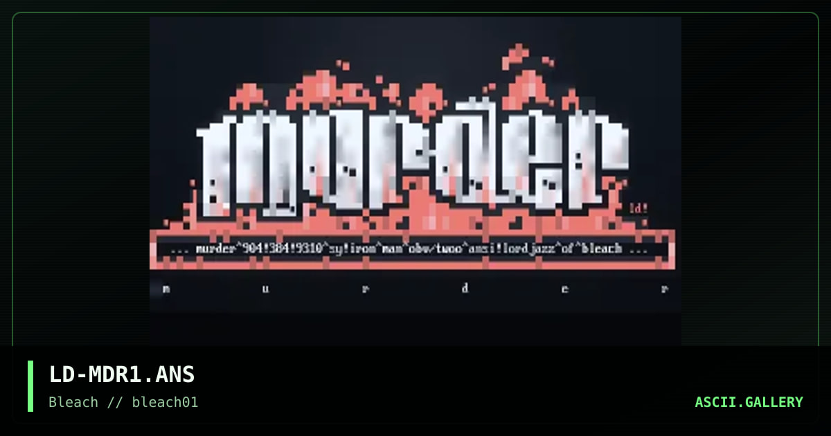 mUrder!, by lord jazz, 1995