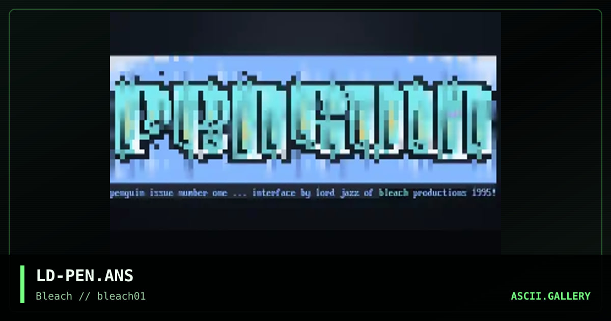 penguin mOnthly lOgo!, by lord jazz, 1995