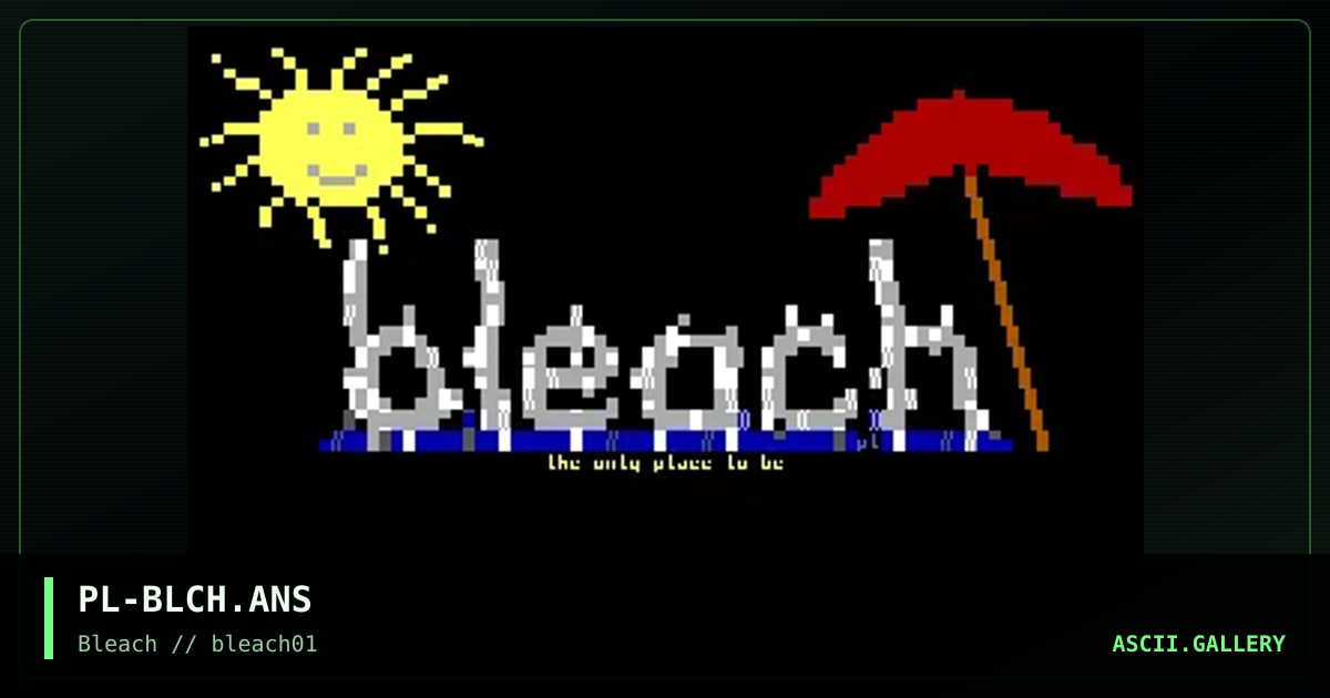 bleach logo, by pliny, 1995