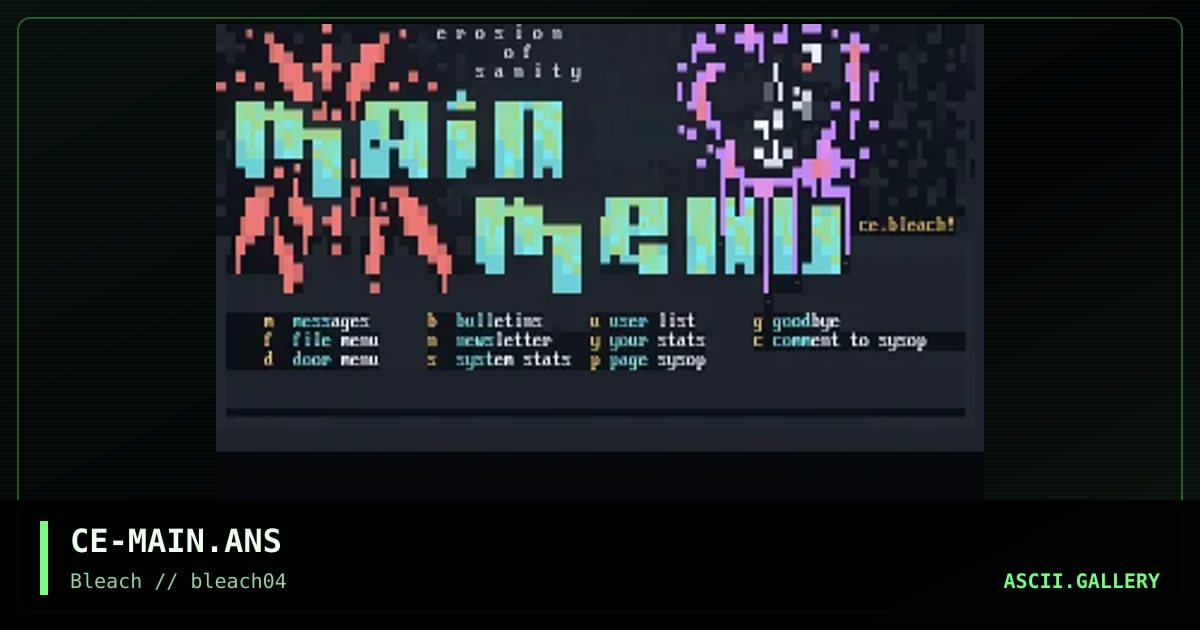 Main Menu?, by celestian, 1995