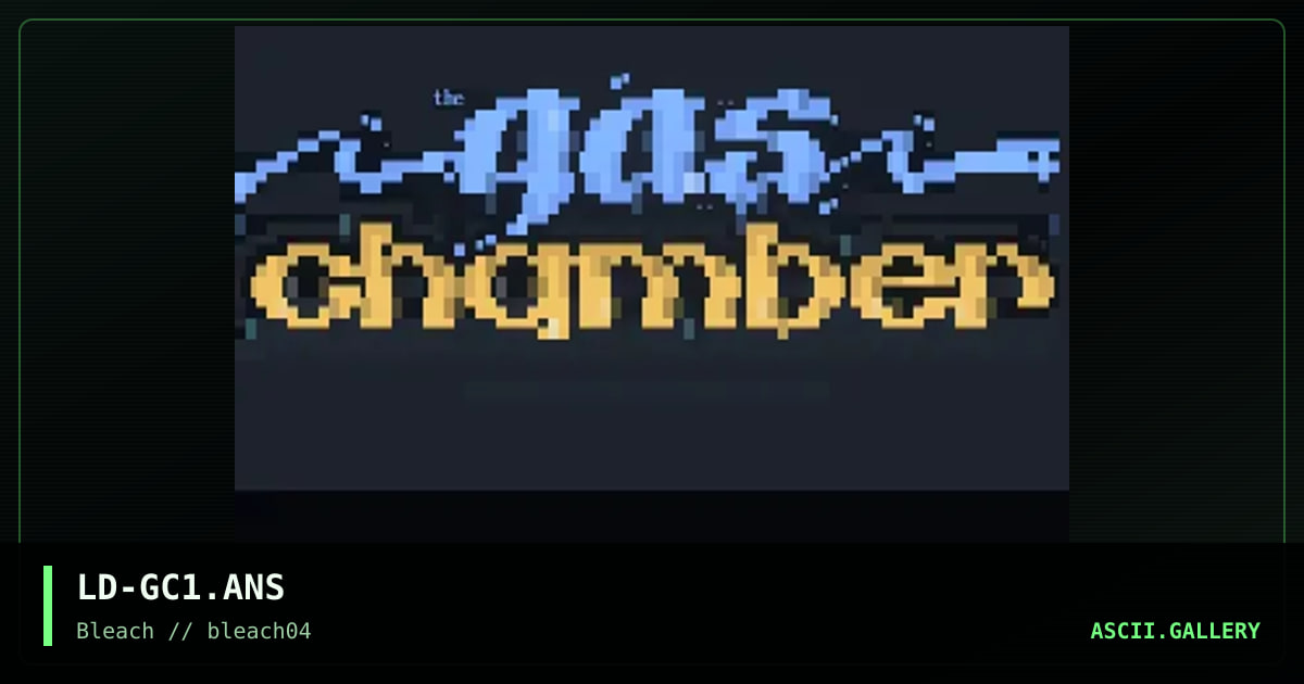The Gas Chamber, by lord jazz, 1995
