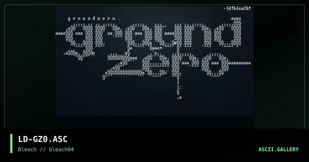 Ground Zero, by lord jazz, 1995