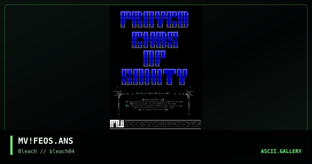 The Frayed Ends Of Sanity Bbs, by maximum velocity, 1995