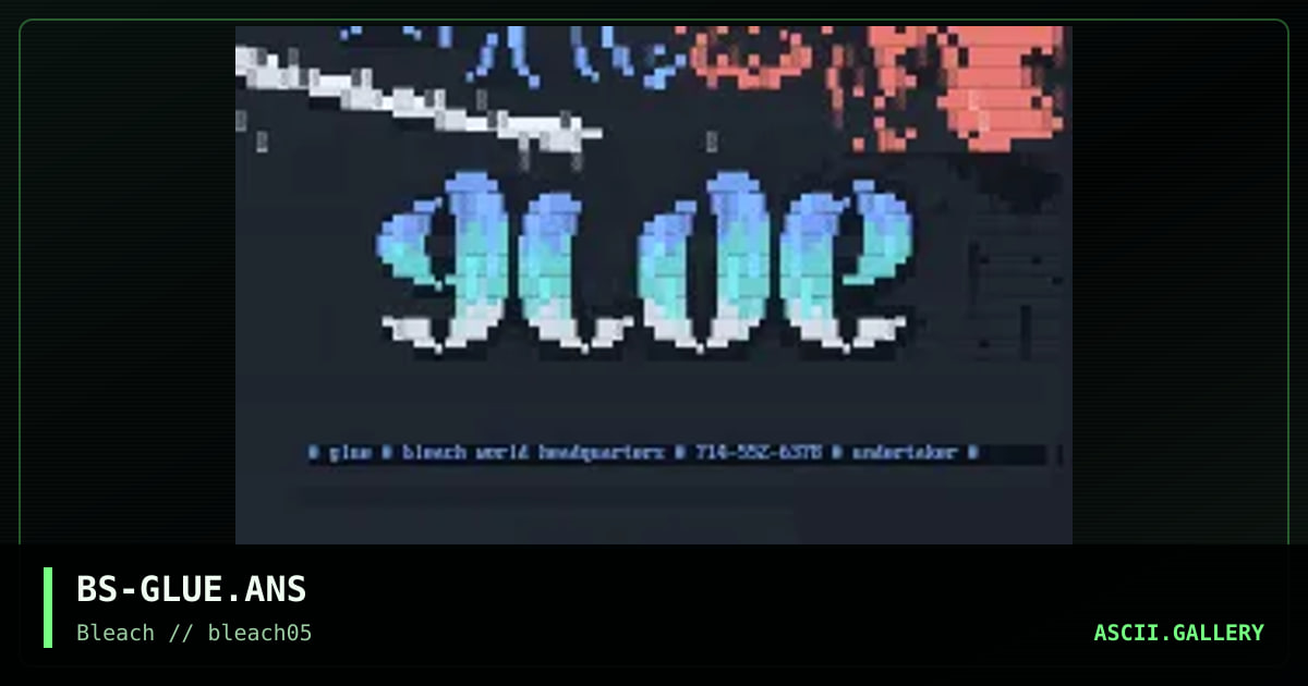 Glue, by burps, 1995