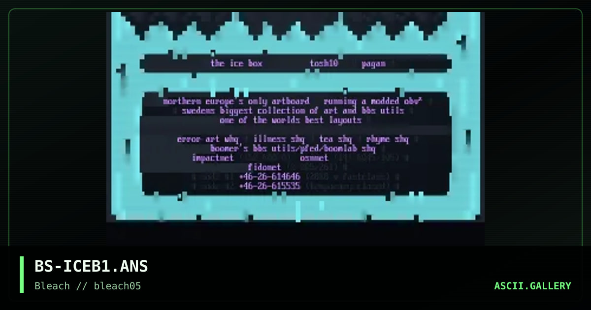 the ice box, by burps, 1995