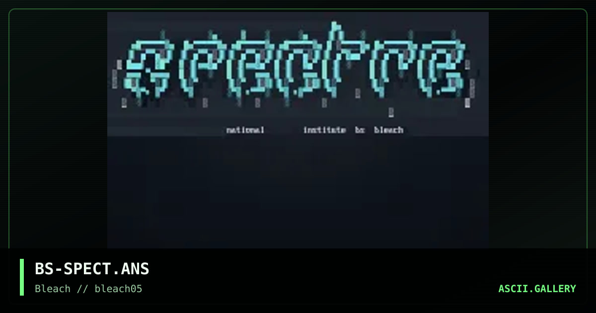 Spectre, by burps, 1995