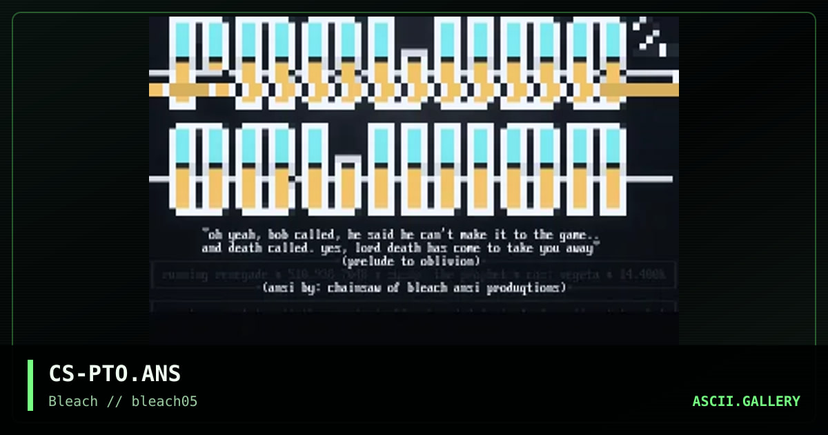 Prelude To Oblivion, by chainsaw-bleach, 1995