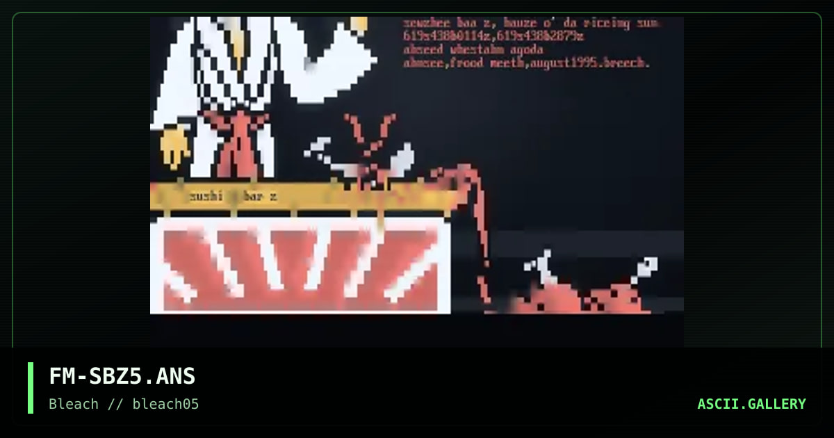 sushi bar z, by flood myth, 1995