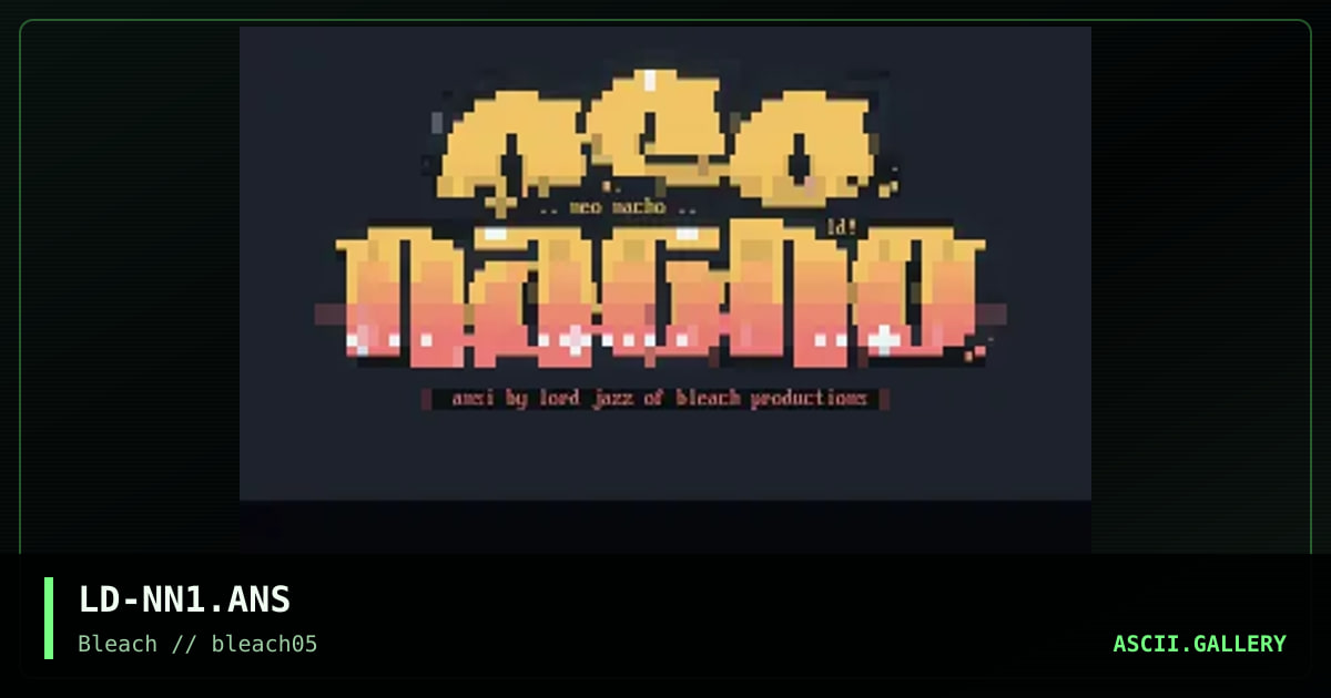 Neo Nacho, by lord jazz, 1995