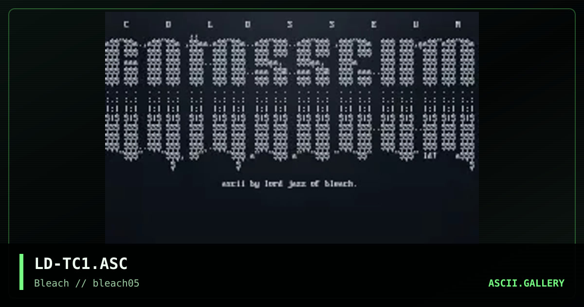 The Colosseum, by lord jazz, 1995