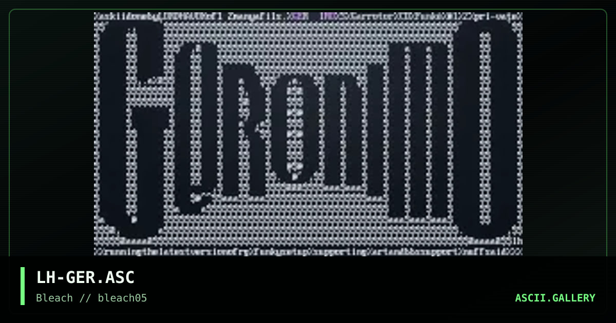 Geronimo, by lord havok, 1995
