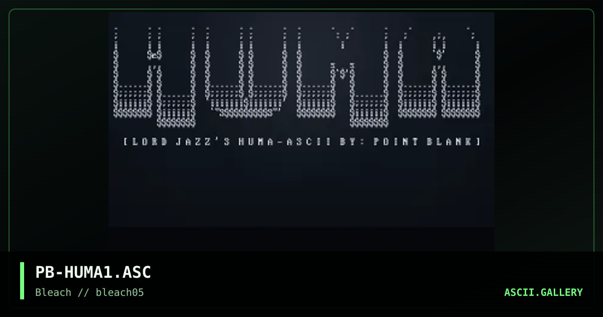 Huma, by point blank, 1995
