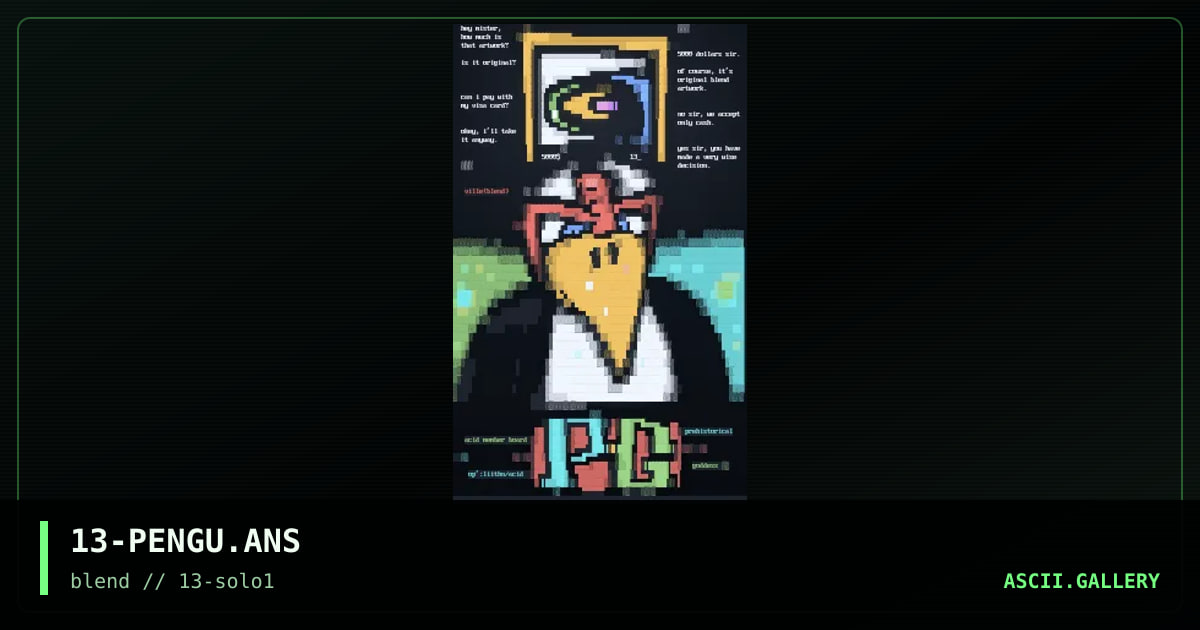 penguino, by ville, 1996