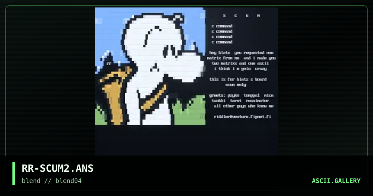 scum, by riddler, 1996