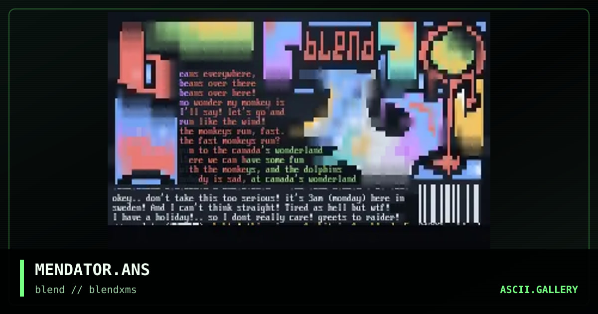 mendator's greetings, by mendator, 1996