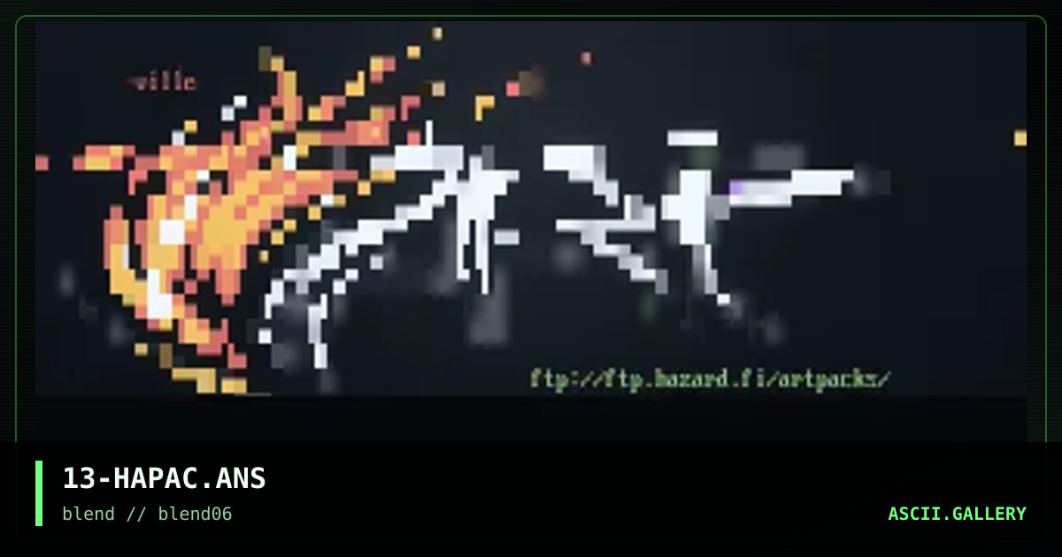 hazard - "artpacks archive", by ville, 1997