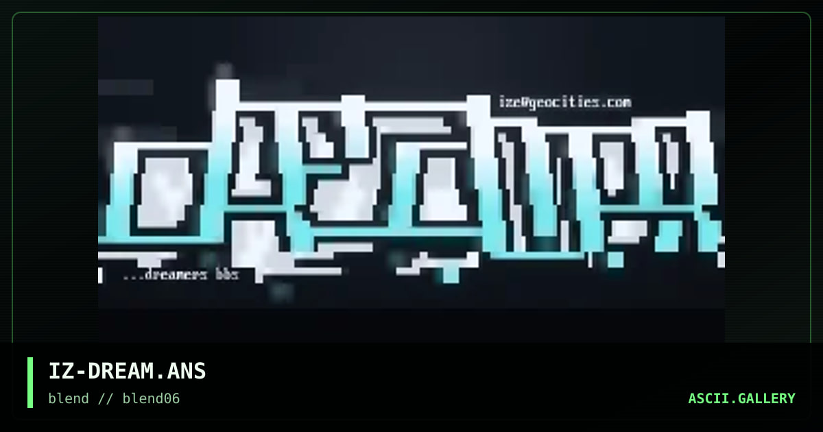 dreamers bbs, by ize, 1997