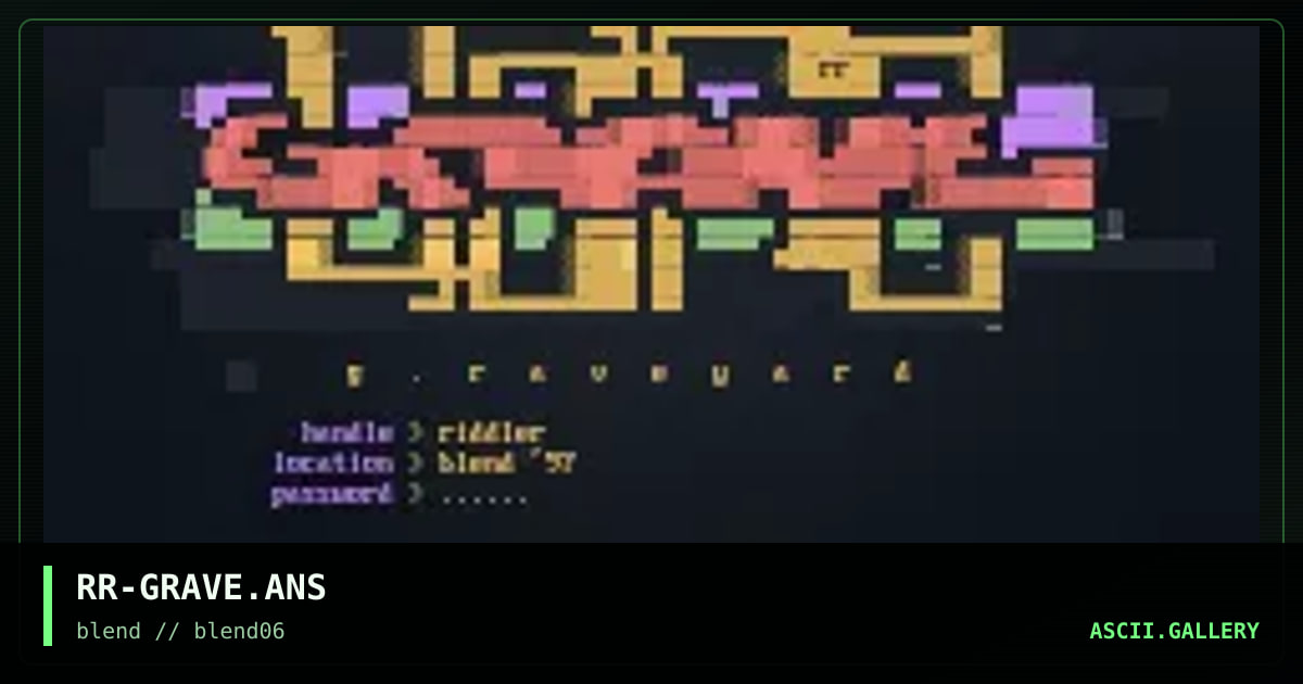 (g)raveyard, by riddler, 1997