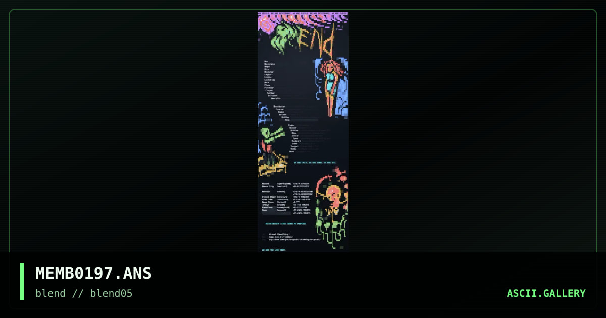 Memberlist 01/1997, by ville, tankgirl, flame, 1997