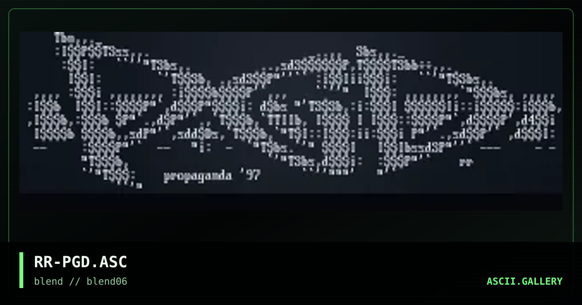 propaganda, by riddler, 1997