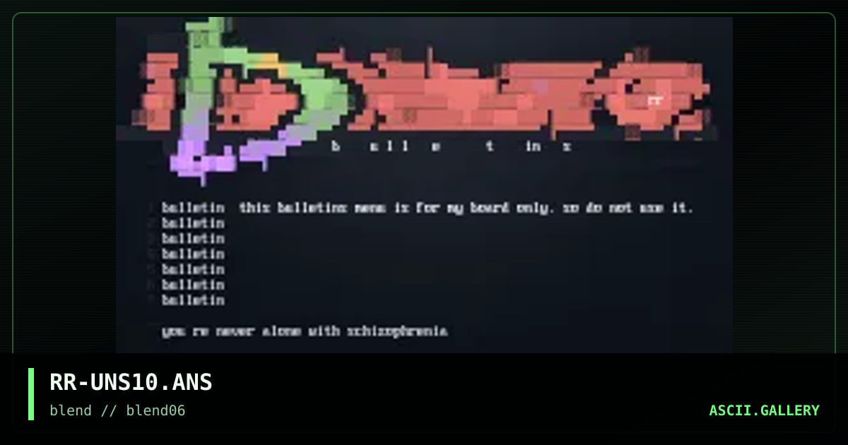 bulletins menu, by riddler, 1997