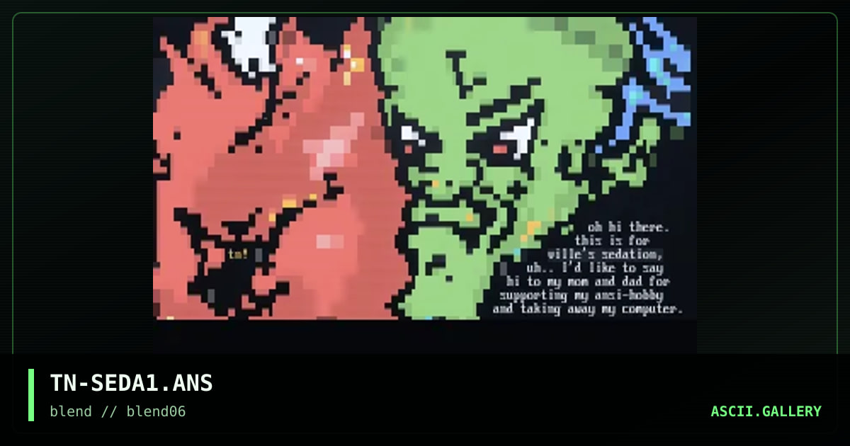 Sedation sucks, by tankgirl, 1997