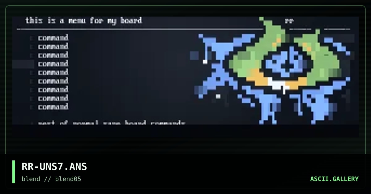 menu for my board, by riddler, 1997