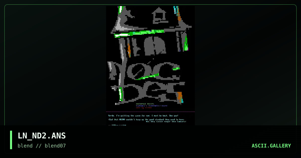 final ansi of the season ..., by liithn, 1997