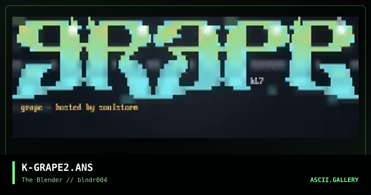 K-GRAPE2.ANS, by kl7, 1996