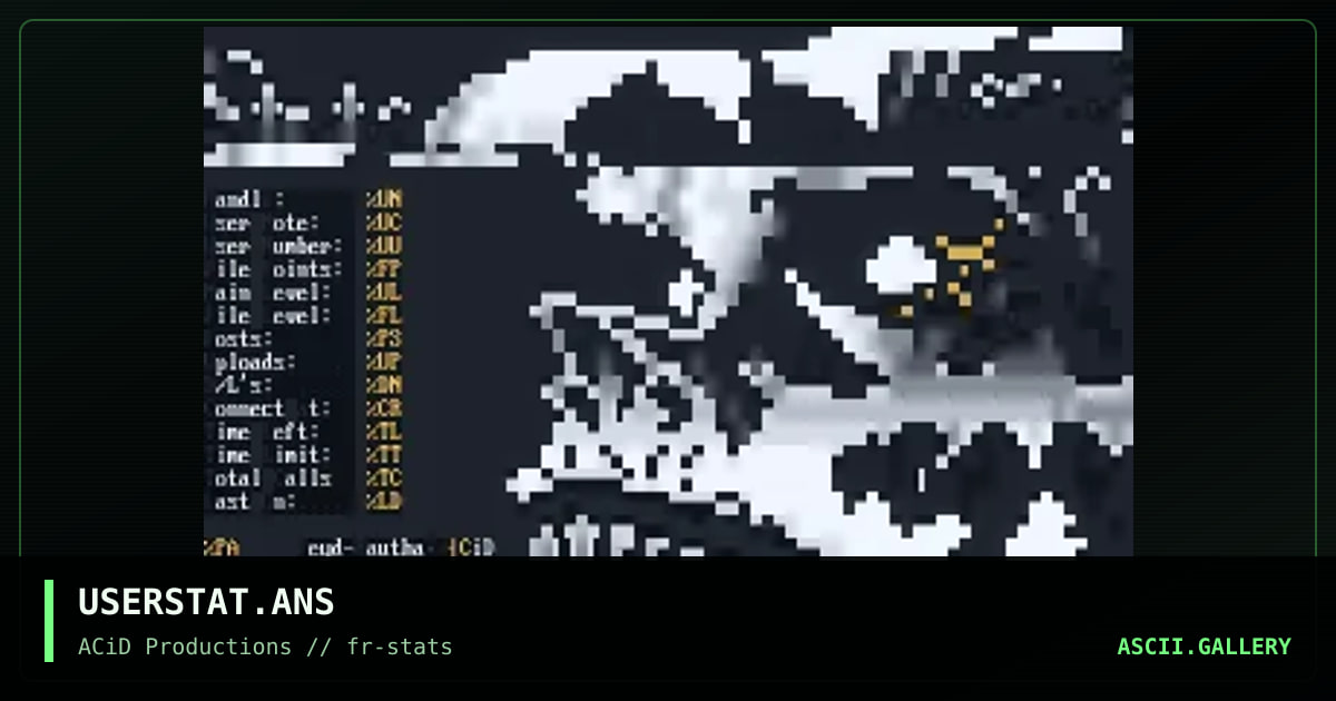 USERSTAT.ANS, by feyd rautha, 1993