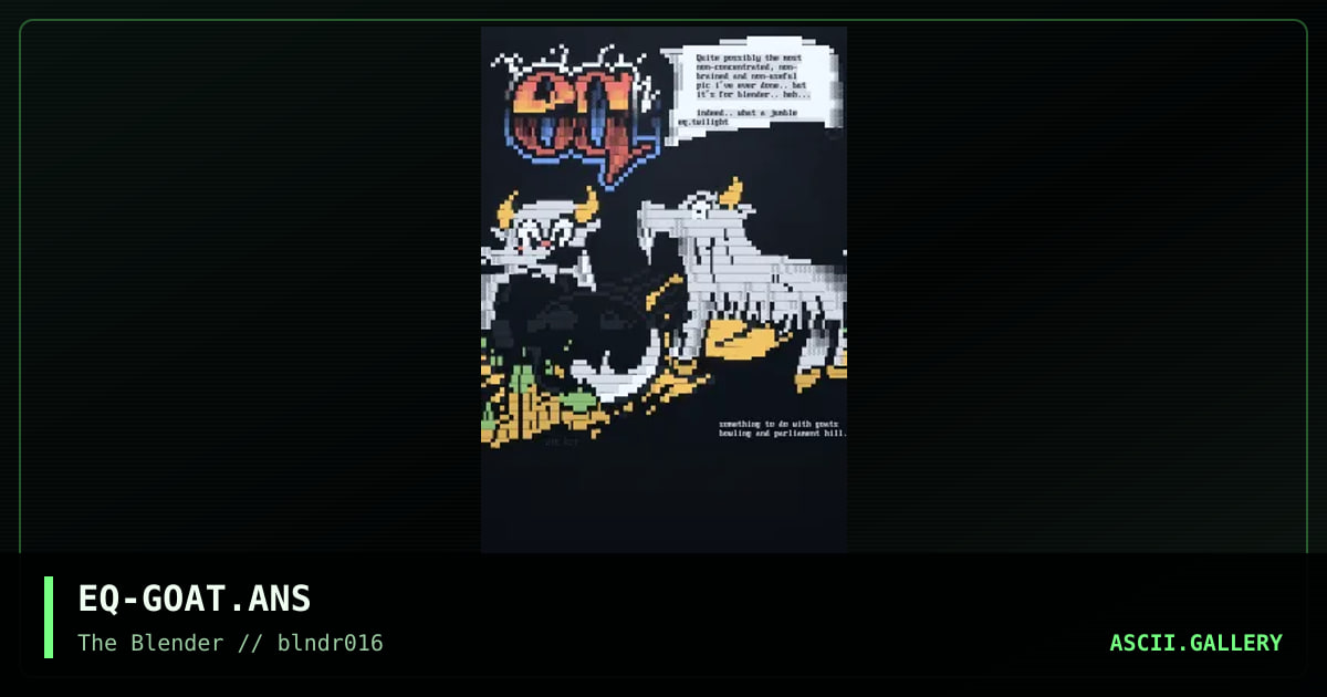 A stupid goat, by egoteq, 1997
