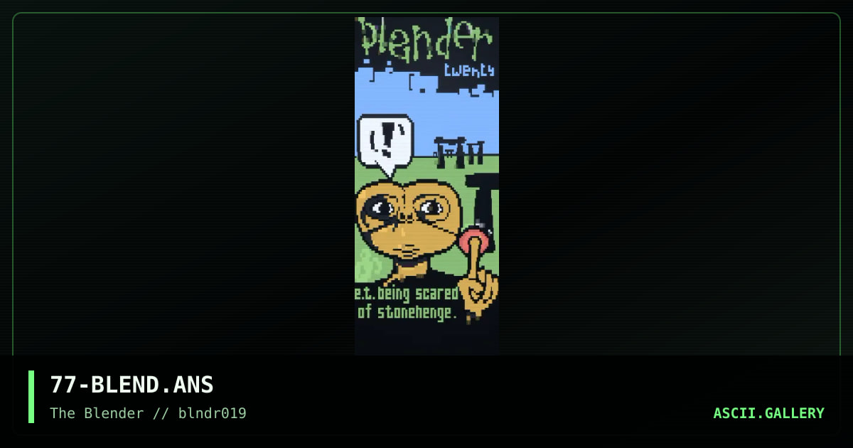 77-BLEND.ANS, by agent 77, 1997