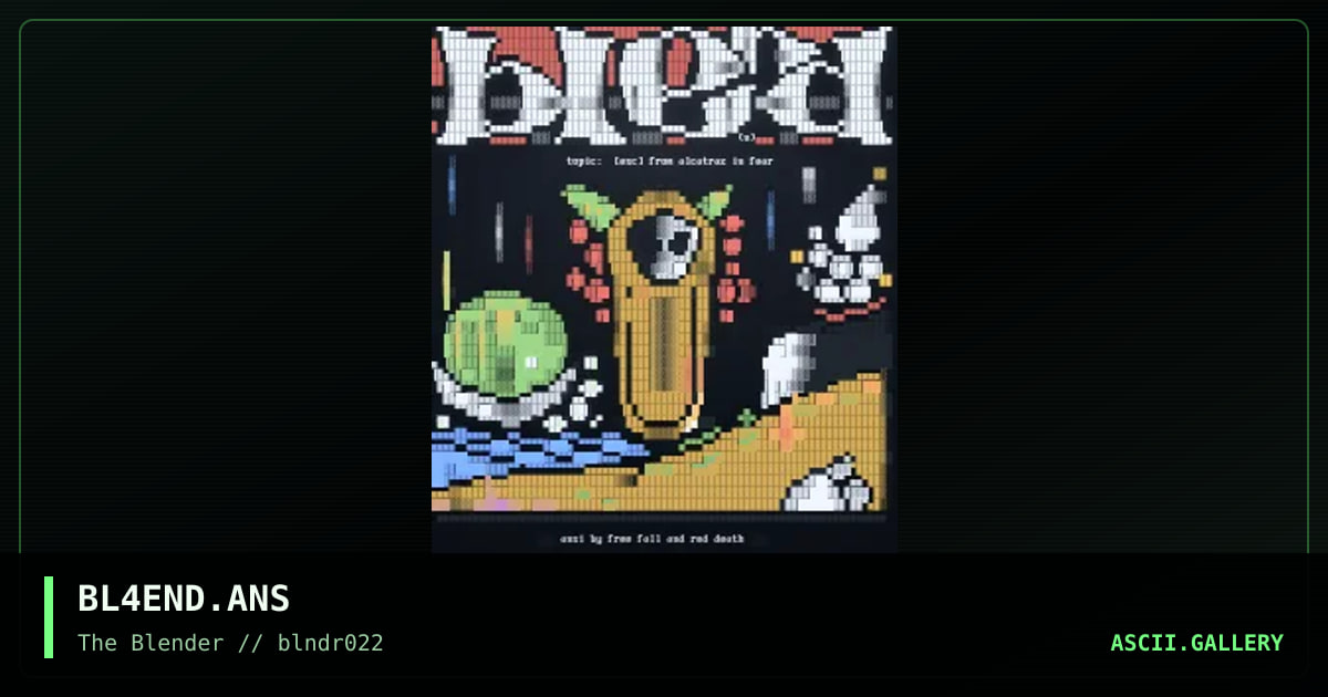 BL4END.ANS, by free fall, red death, 1997