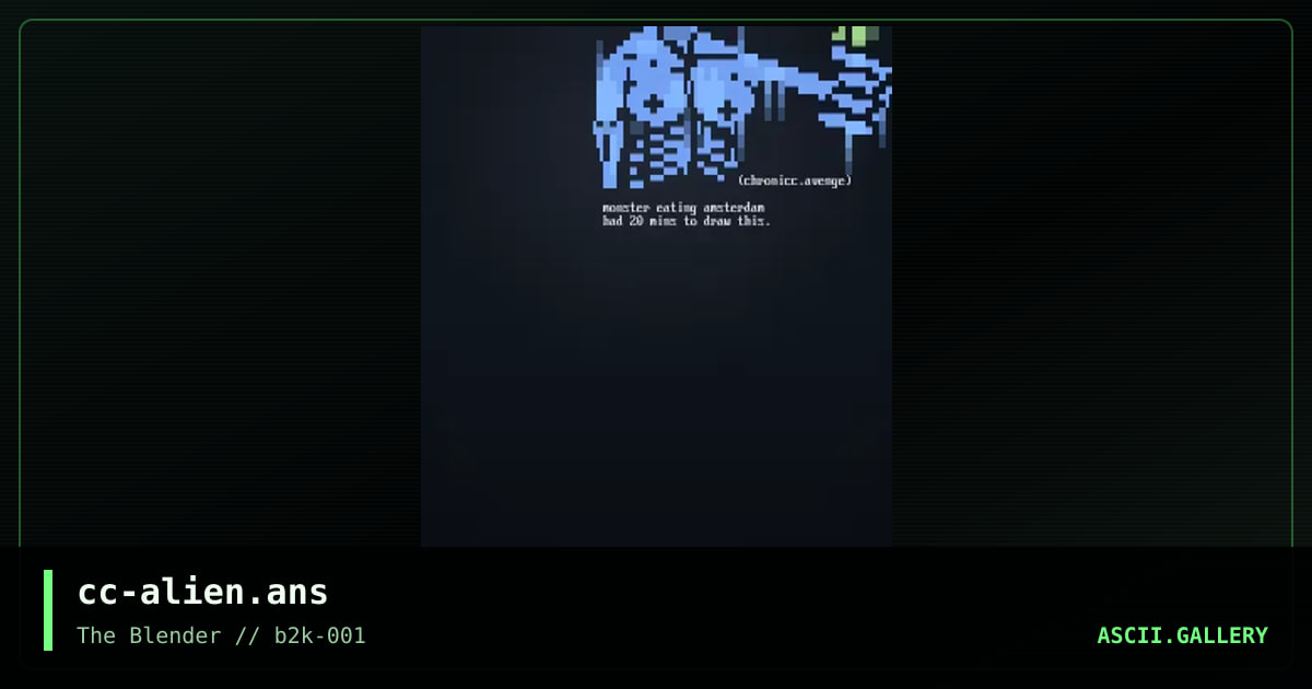 cc-alien.ans, by chronicc, 1999