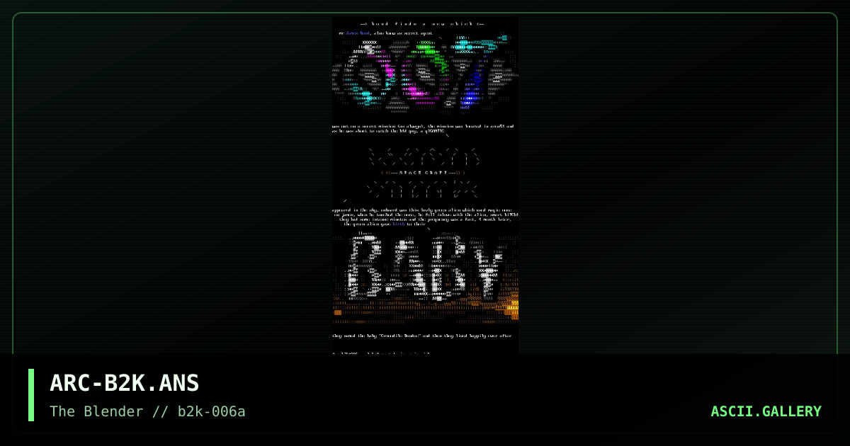 ARC-B2K.ANS, by drain, xzip, inphamiliar, 1999