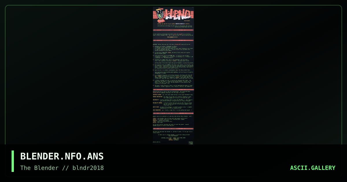 Blender instructions, by cthulu, 2018