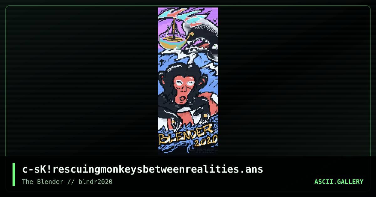 MONKEYS / RESCUING / BETWEEN REALIT, by simonking, 2020