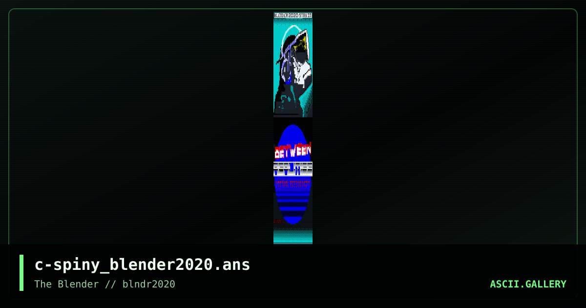 c-spiny_blender2020.ans, by spiny, 2020