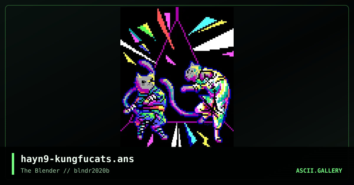 kung fu cats, by hayn9, 2020