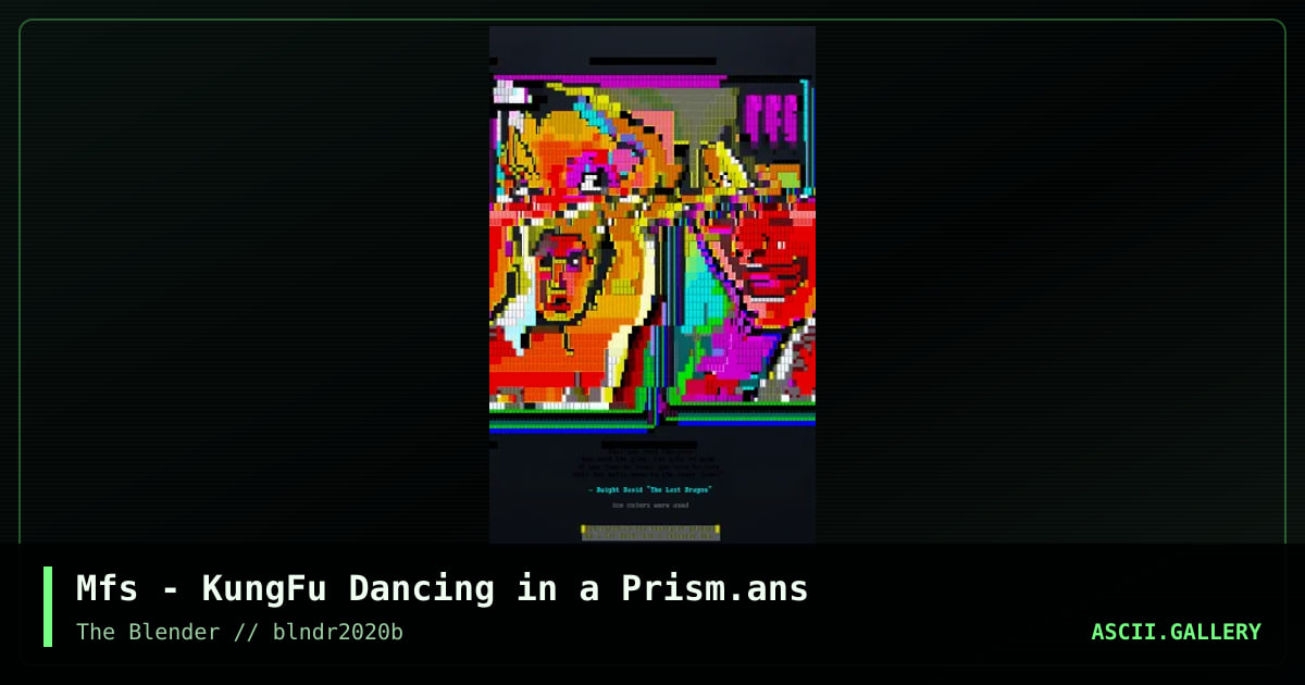Kung Fu / Dancing / Prism, by mel farr suppastar, 2020
