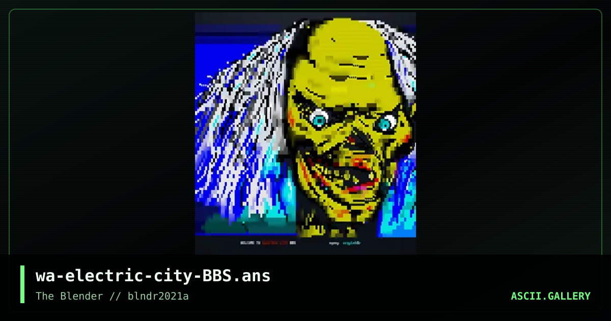 Electric City BBS, by warpus, 2021