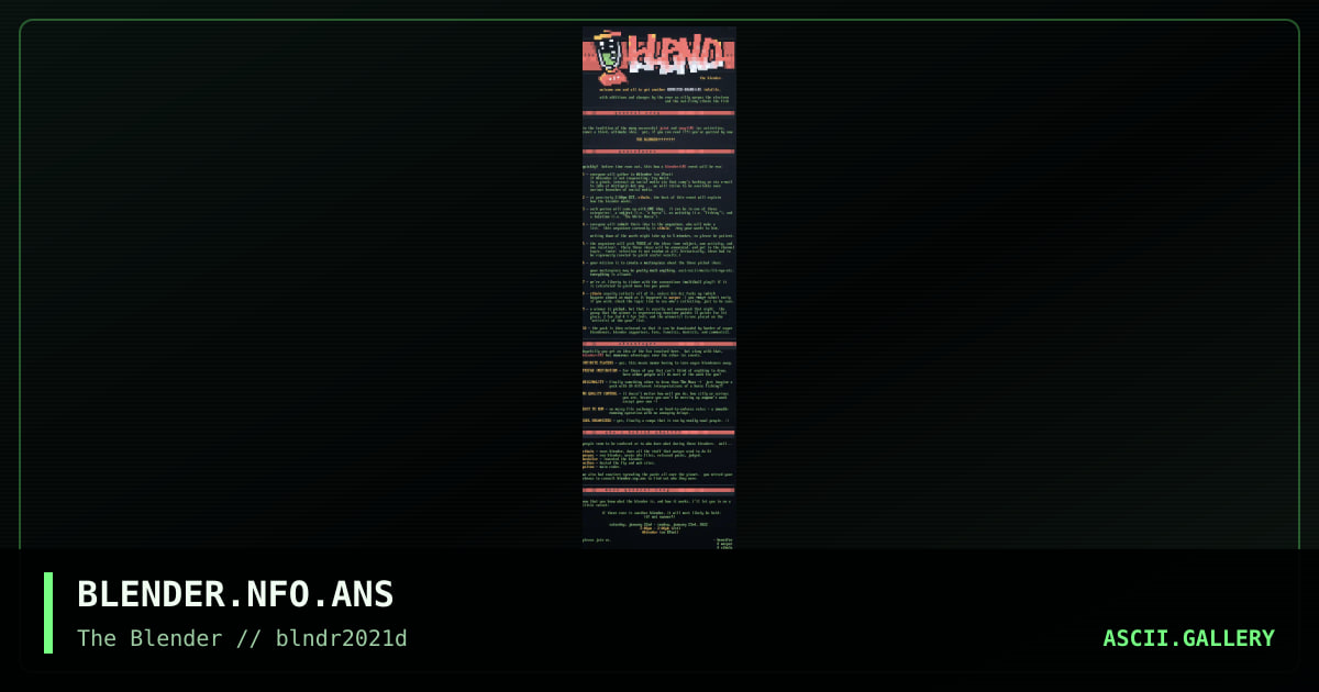Blender instructions, by cthulu, 2021