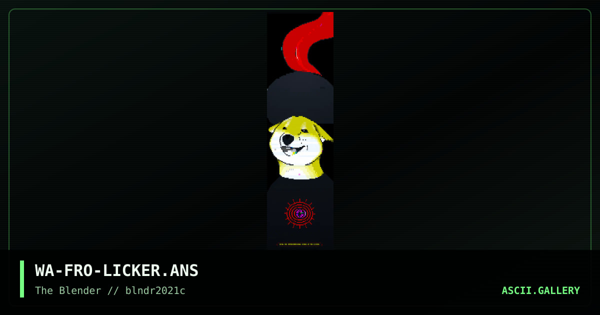 FRO LICKER, by warpus, 2021