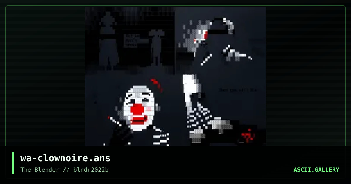 Clownoire, by warpus, 2022