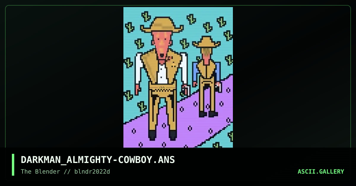 VR Cowboy, by darkman almighty, 2022
