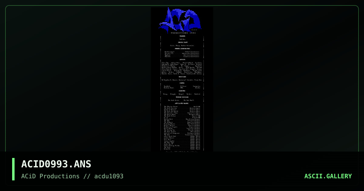 ACID0993.ANS, by vision, 1993