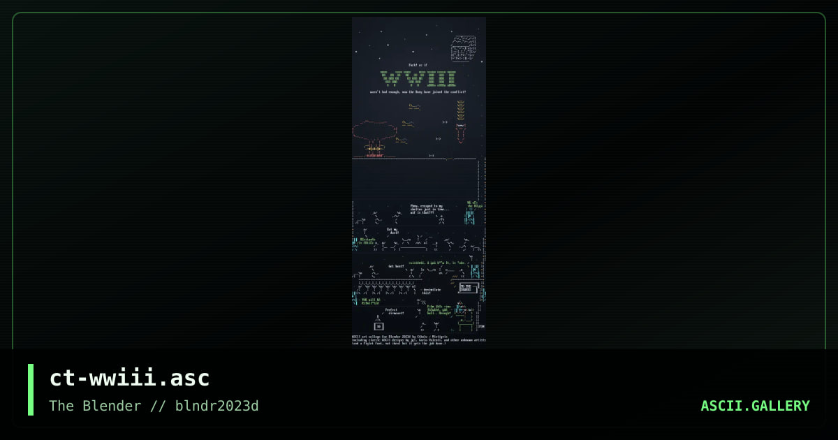 Borg / Parkour / WWIII, by cthulu, jgs, carlo valenti, 2023